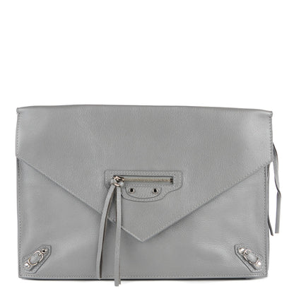 Balenciaga Veau Papier Sight Clutch Gris Metal 1 of 11