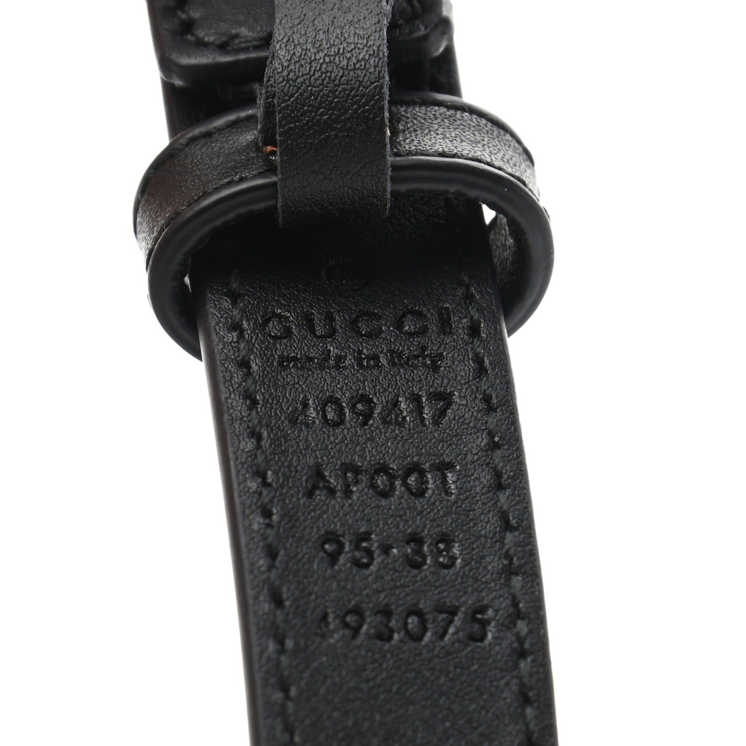 Gucci Calfskin Double G 20mm Belt 95 38 Black 3 of 6