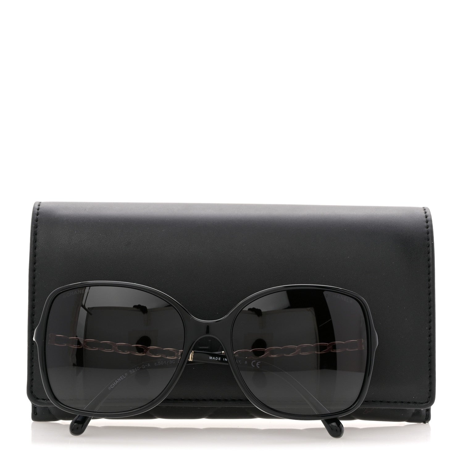 Chanel Lambskin Square Chain Sunglasses 5210-Q-A Black 8 of 8