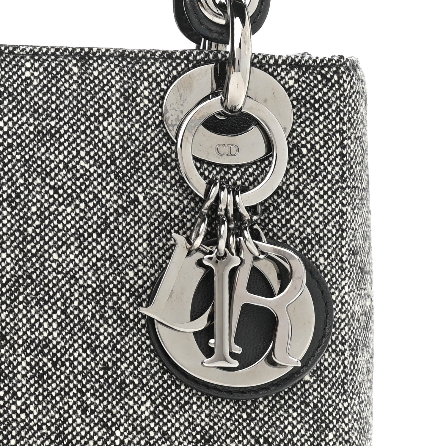 Christian Dior Tweed Mini Lady Dior Black 8 of 10