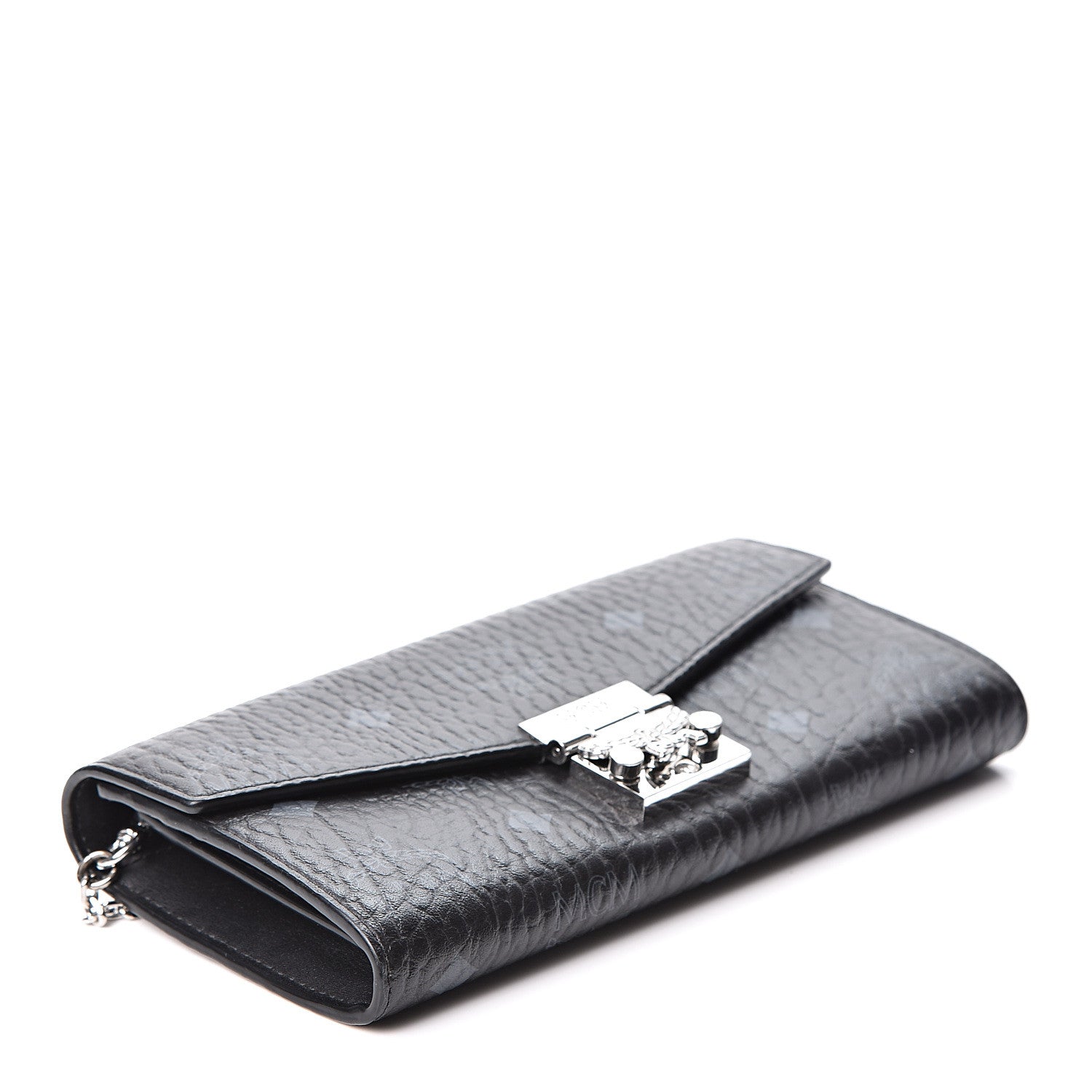 MCM Visetos Patricia Continental Crossbody Wallet Black 3 of 8