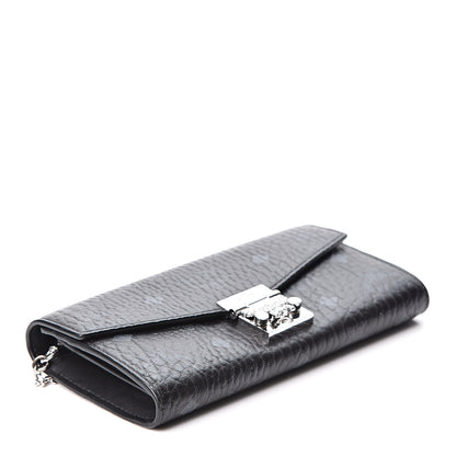 MCM Visetos Patricia Continental Crossbody Wallet Black 3 of 8