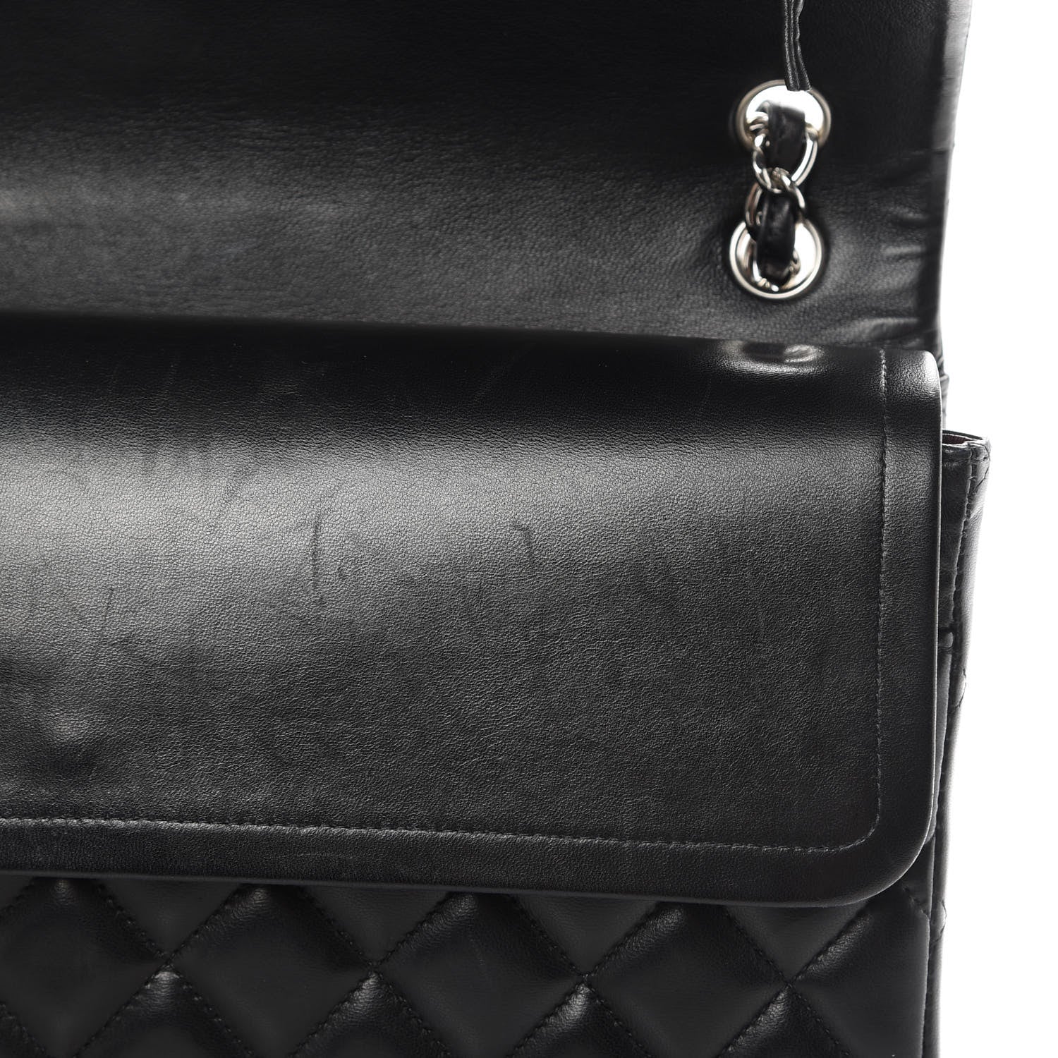 Chanel Lambskin Quilted Maxi Double Flap Black 14 of 19