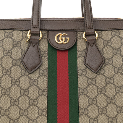 Gucci GG Supreme Monogram Web Medium Ophidia Tote Bag Brown 8 of 10
