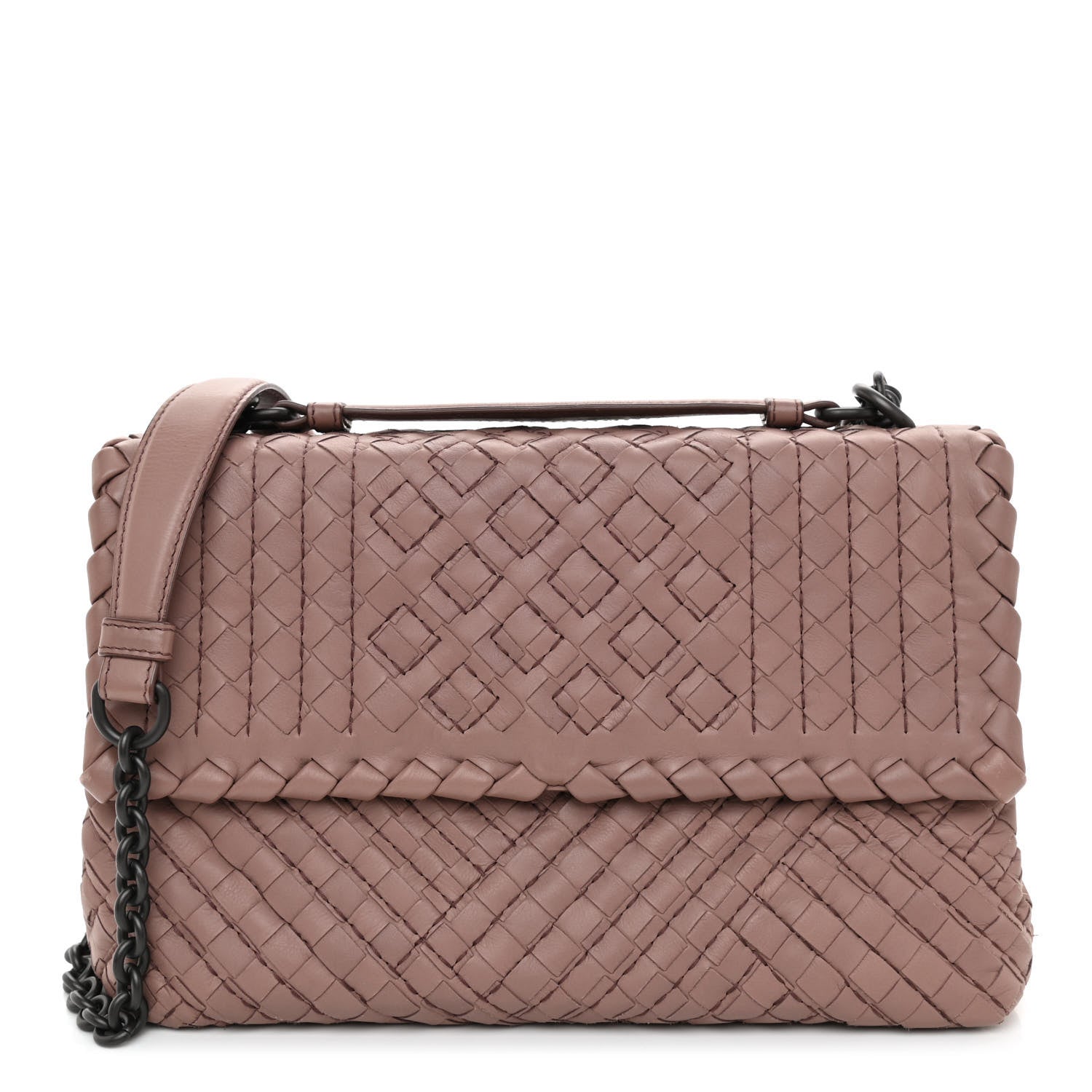 Bottega Veneta Nappa Intrecciato Stitched Small Olimpia Shoulder Bag Watteau 1 of 8
