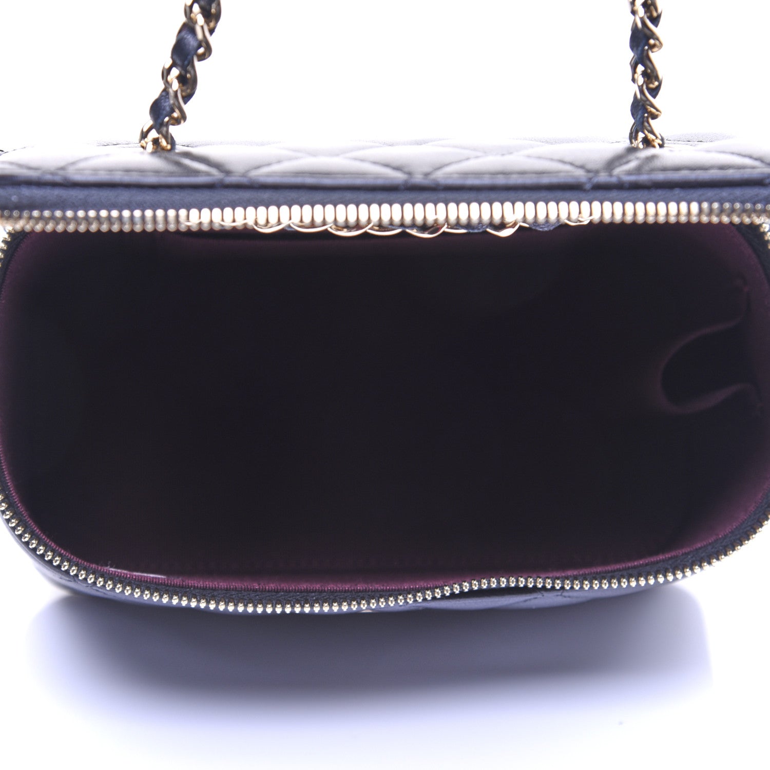 Chanel Lambskin Quilted Small Vanity Case With Chain Black 5 of 15