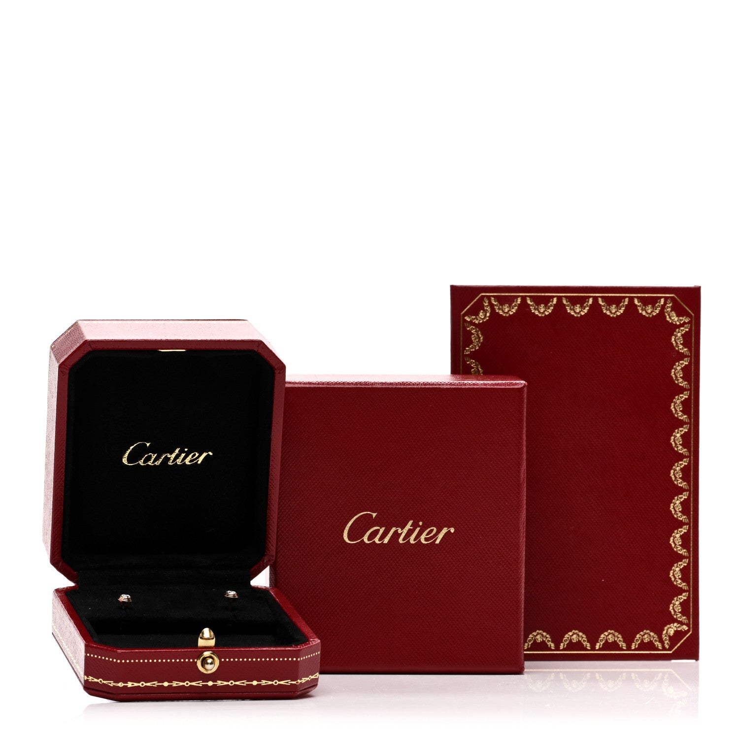 Cartier 18K Pink Gold Diamond MM D'Amour Earrings 5 of 5