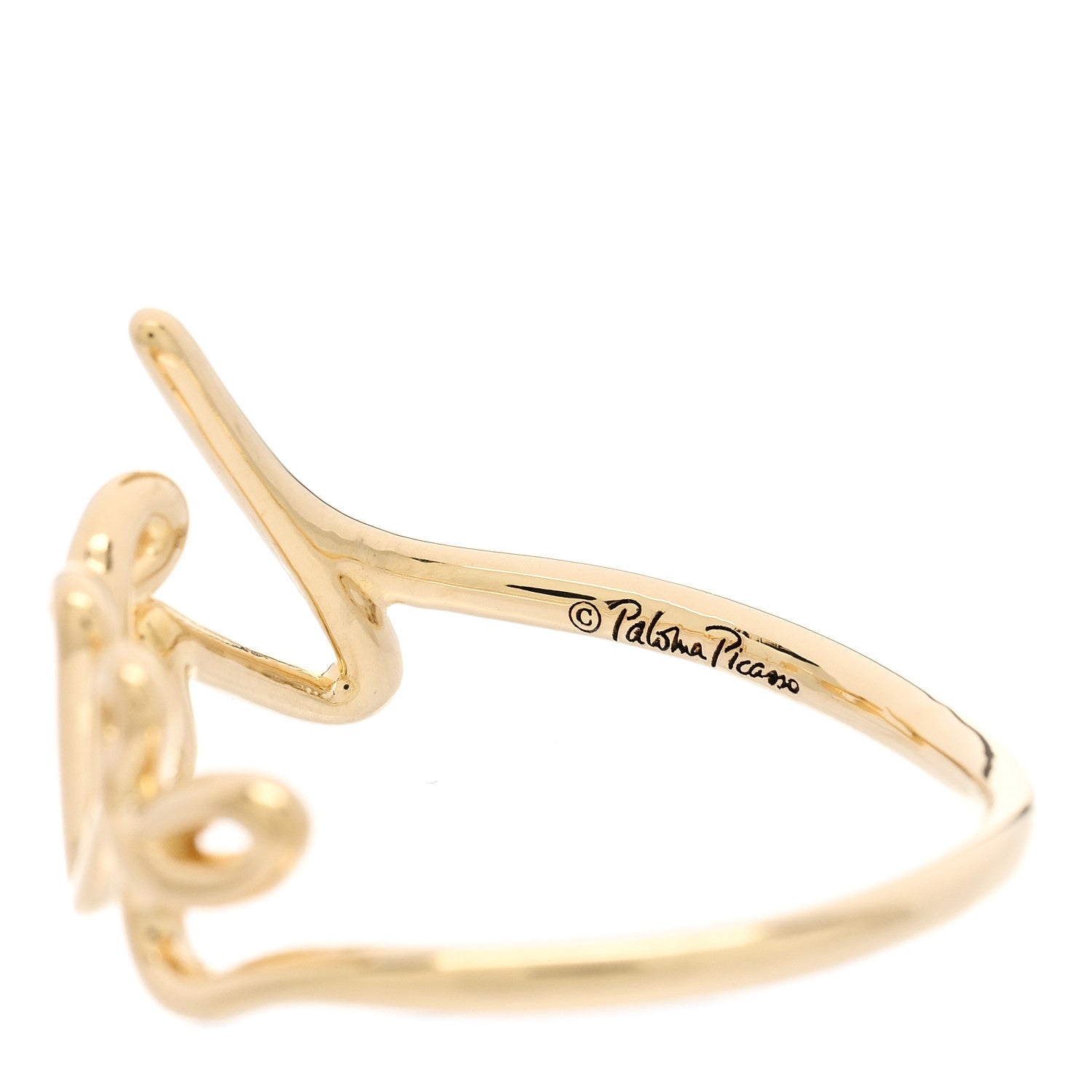 Tiffany 18K Yellow Gold Paloma's Graffiti Love Ring 54 7 5 of 5