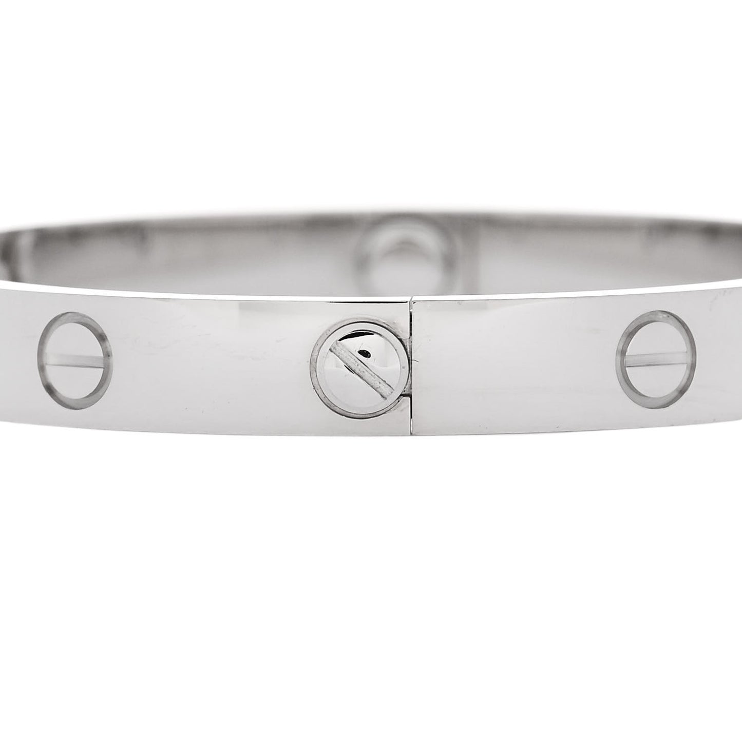 18K White Gold 4 Diamond LOVE Bracelet 16