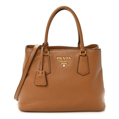 Prada Vitello Phenix Shoulder Bag Caramel 1 of 11