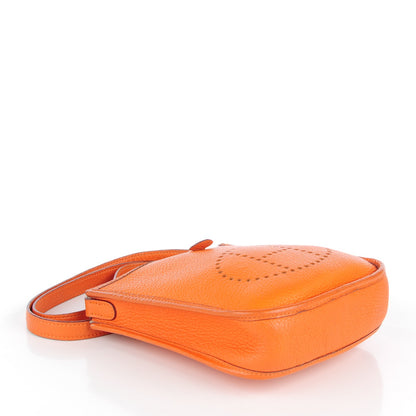 Hermes Taurillon Clemence Evelyne TPM Orange 9 of 14