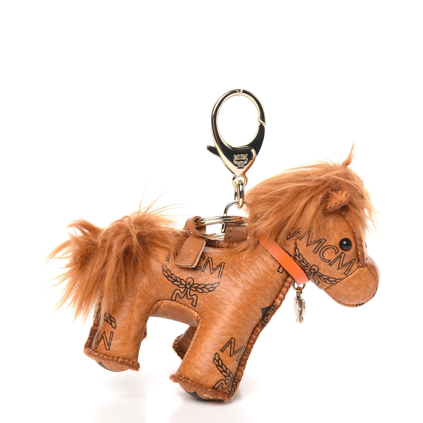 Visetos Horse Key Ring Bag Charm Cognac