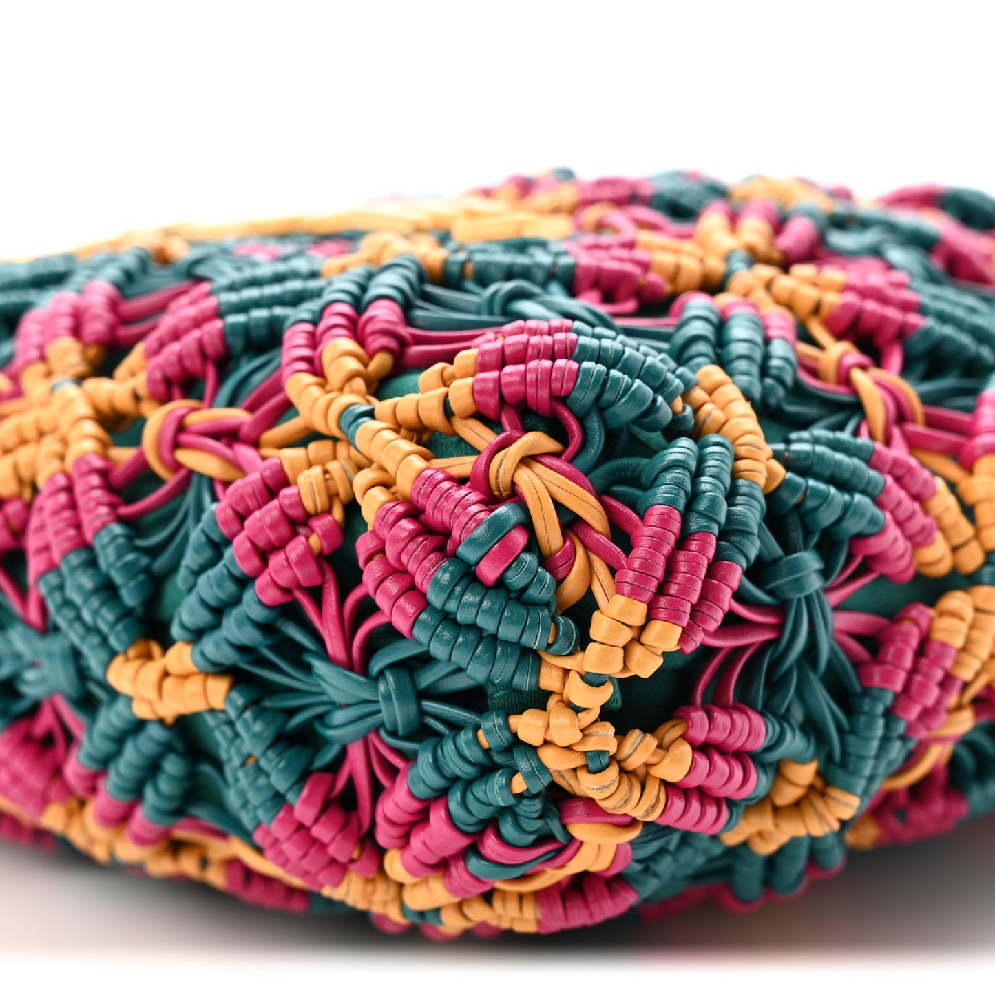 Calfskin Macrame Mini Chanel 22 Green Purple Yellow
