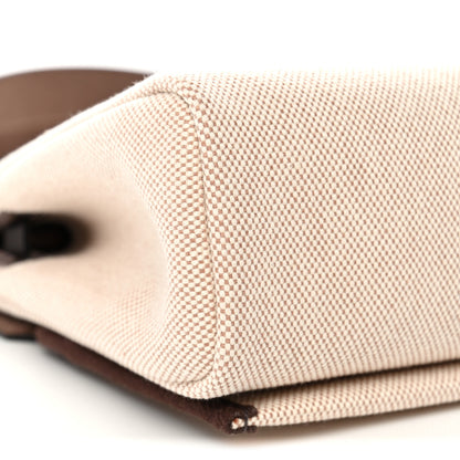 Hermes Military Toile Vache Hunter Herbag Zip Retourne 20 Ecru Beige Ebene 9 of 11
