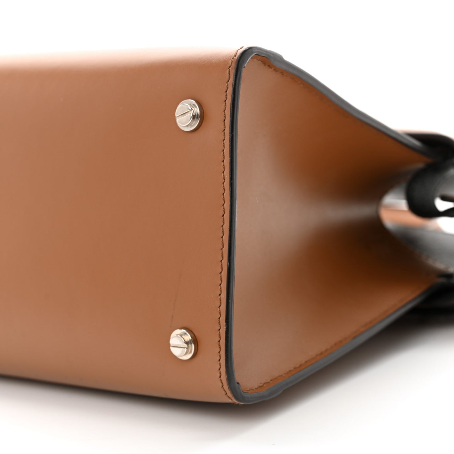 Smooth Calfskin Small Horizon Satchel Caramel