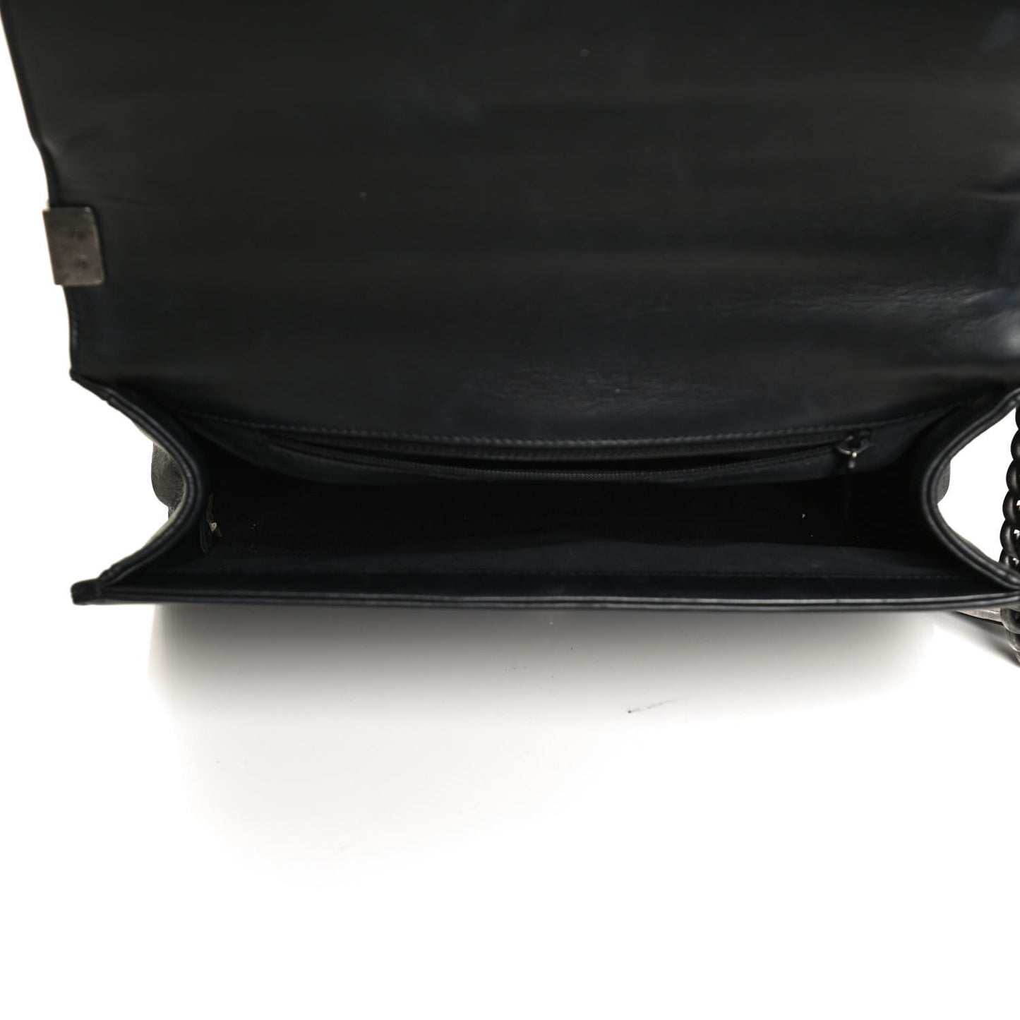 Calfskin Quilted Checkerboard Trim New Medium Boy Flap Black White