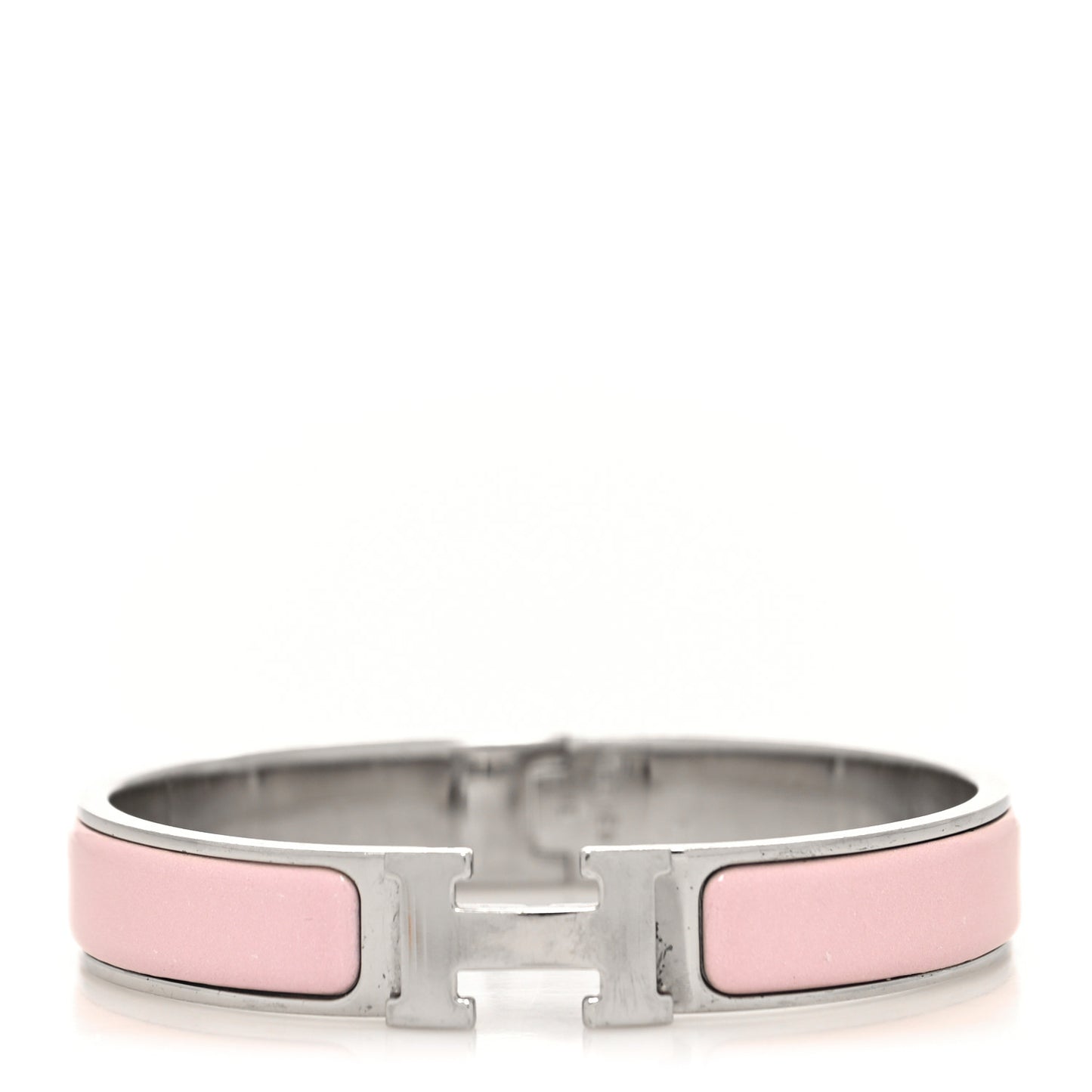 Enamel Narrow Clic Clac H Bracelet PM Rose Candeur