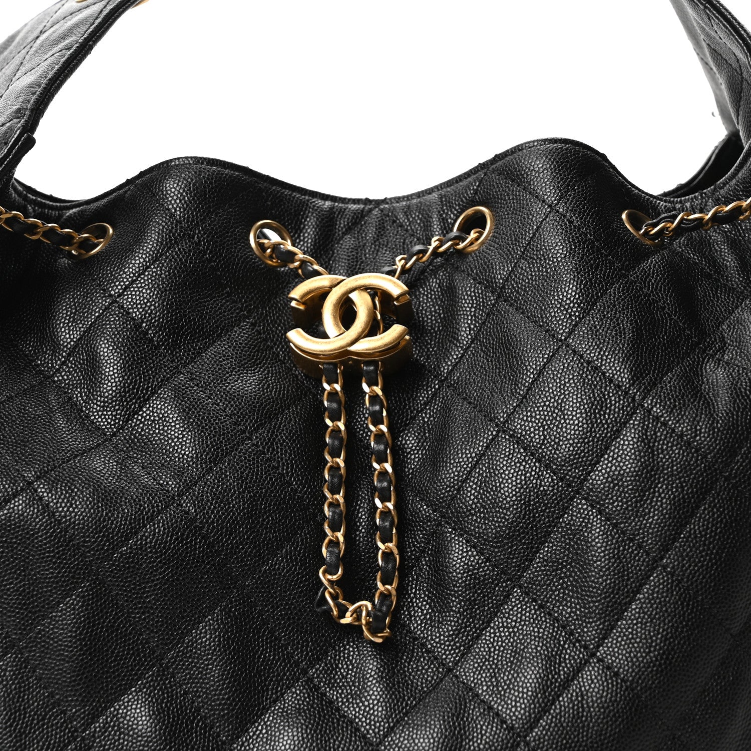 Chanel Caviar Quilted Medium Chanel 25 Handbag Black 9 of 11