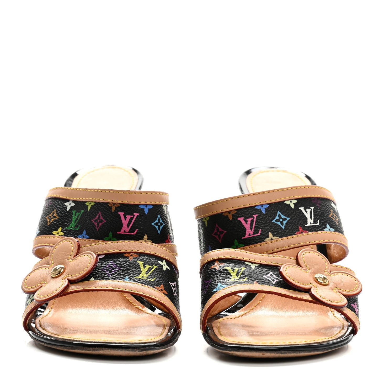 Monogram Multicolor Sandals 38.5 Black