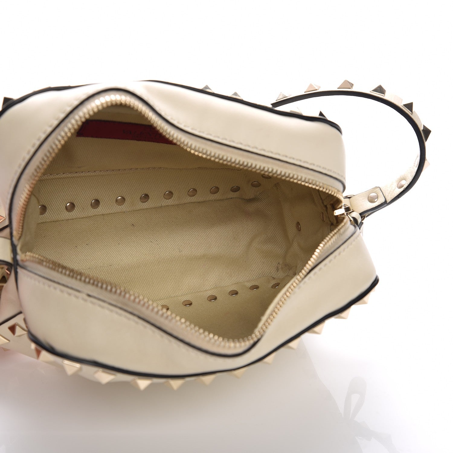 Valentino Garavani Vitello Rockstud Camera Crossbody Bag Ivory 4 of 8
