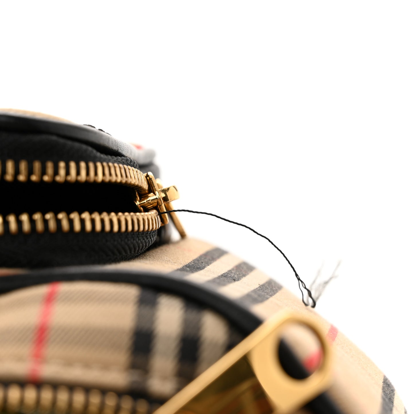 Cotton Vintage Check Large Bum Bag Archive Beige
