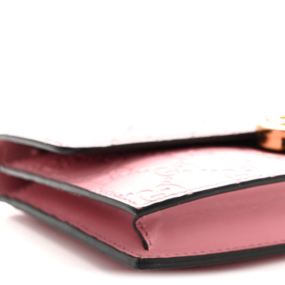 Gucci Guccissima Icon Chain Wallet Carmine Rose 9 of 10