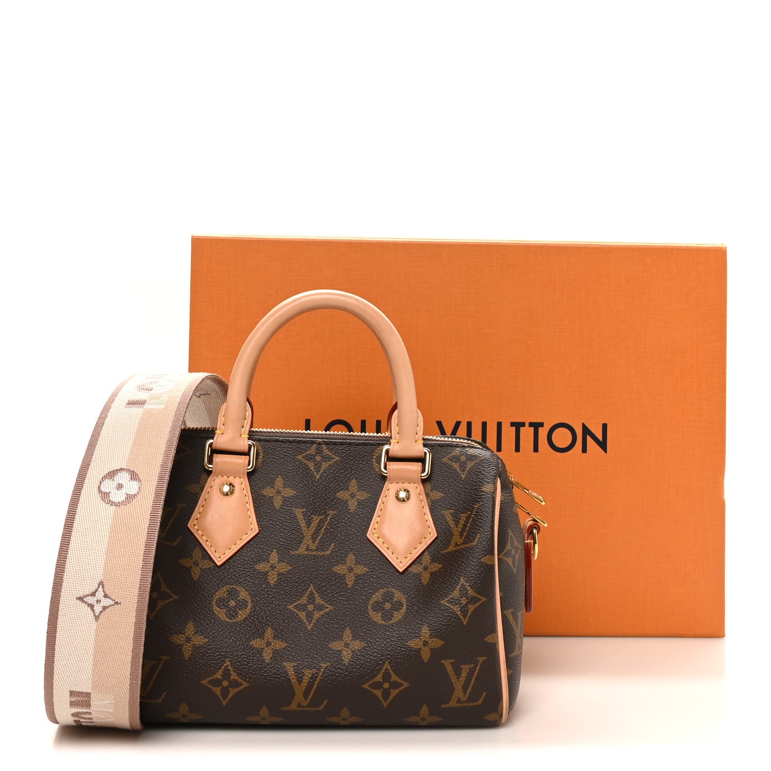 Louis Vuitton Monogram Speedy Bandouliere 20 Beige 10 of 10