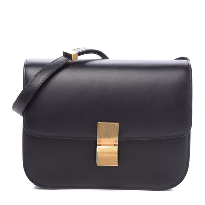 Celine Box Calfskin Medium Classic Box Flap Bag Black 1 of 9