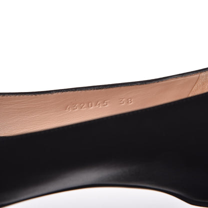 Gucci Calfskin Web Bow Ballerina Flats 38 Black 9 of 10