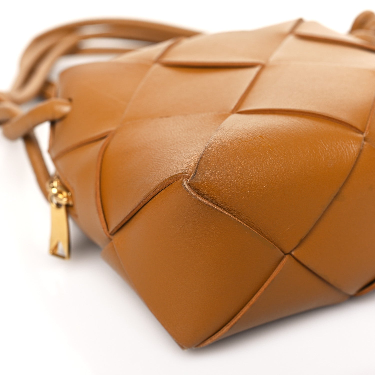 Bottega Veneta Lambskin Maxi Intrecciato Mini Cassette Camera Bag Acorn 6 of 9