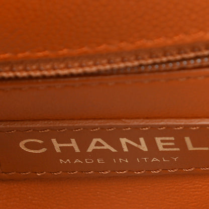 Chanel Caviar Quilted Mini Coco Handle Flap Light Brown 6 of 10