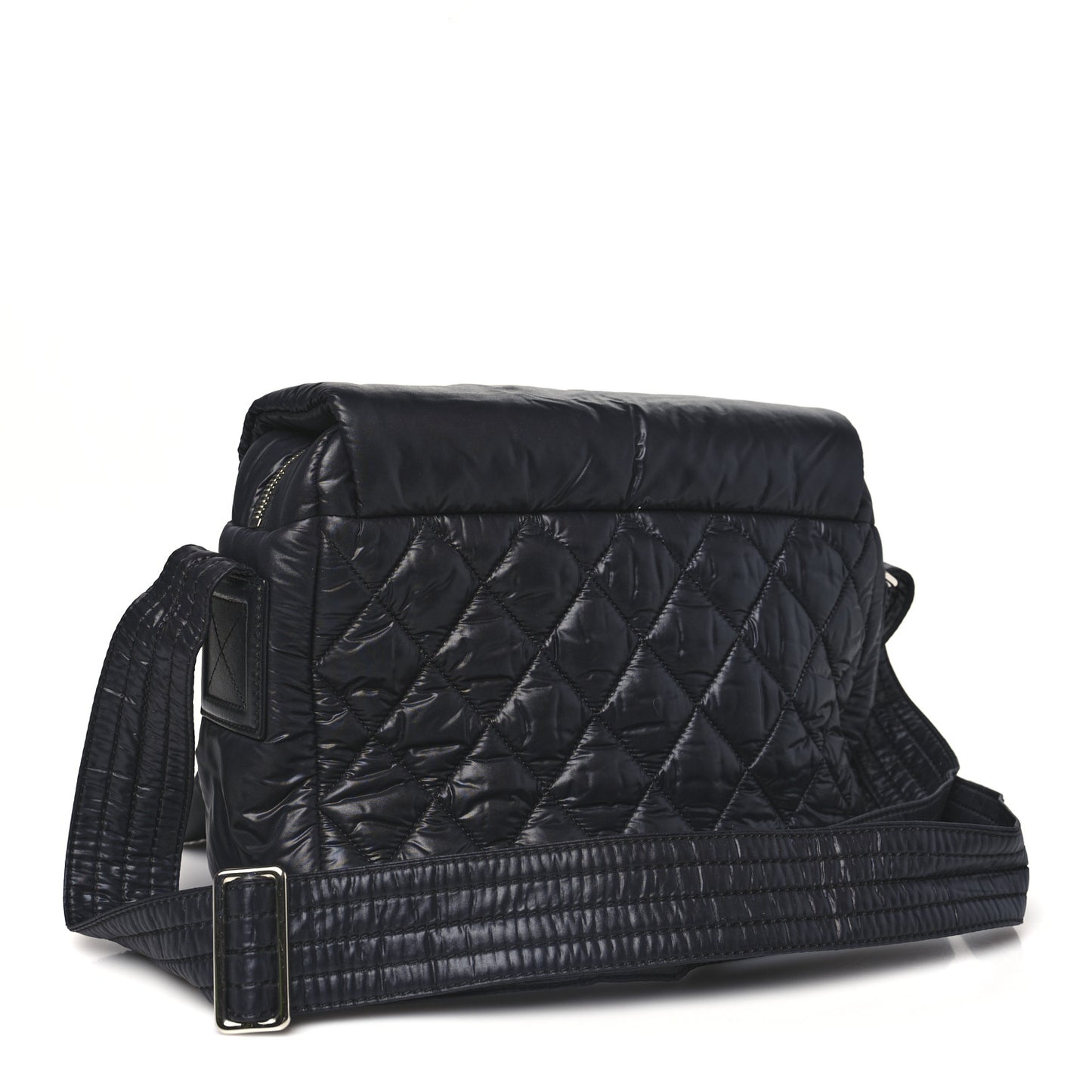 Nylon Small Coco Cocoon Messenger Bag Black