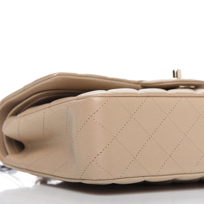 Chanel Iridescent Caviar Quilted Medium Double Flap Dark Beige 6 of 10
