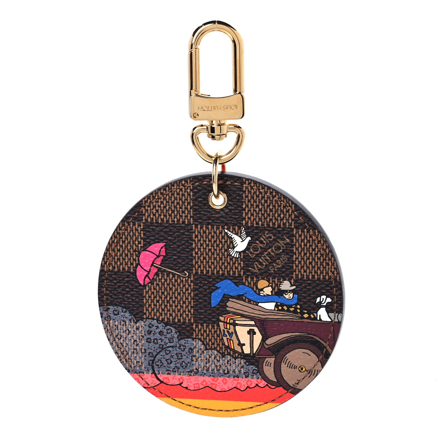 Louis Vuitton Damier Ebene 2015 Christmas Animation Bag Charm Key Ring 1 of 3