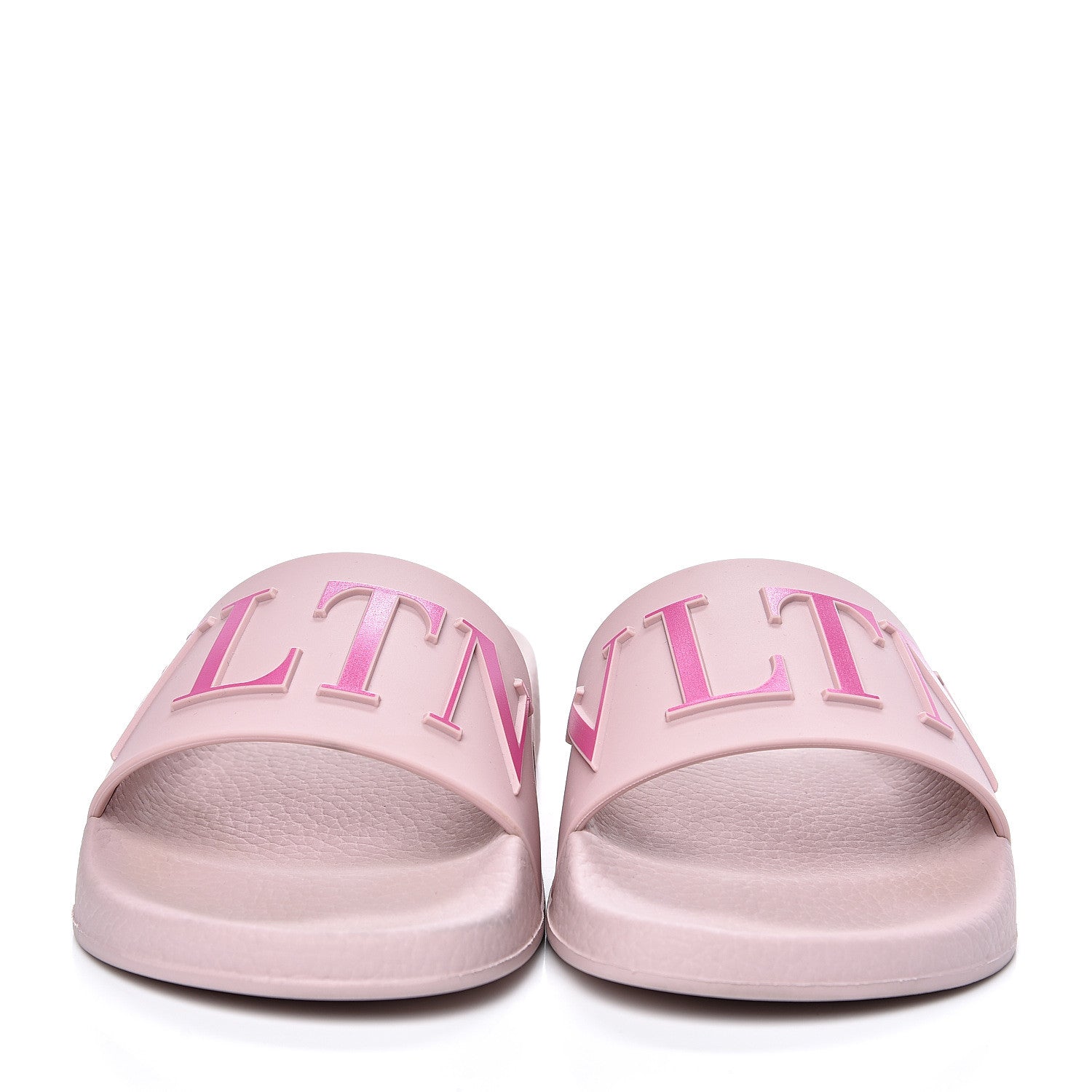 Valentino Garavani Rubber VLTN Pool Slide Sandals 36 Water Rose 3 of 9