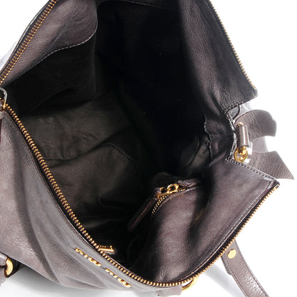 Miu Miu Vitello Lux Large Bow Bag Argilla 5 of 7