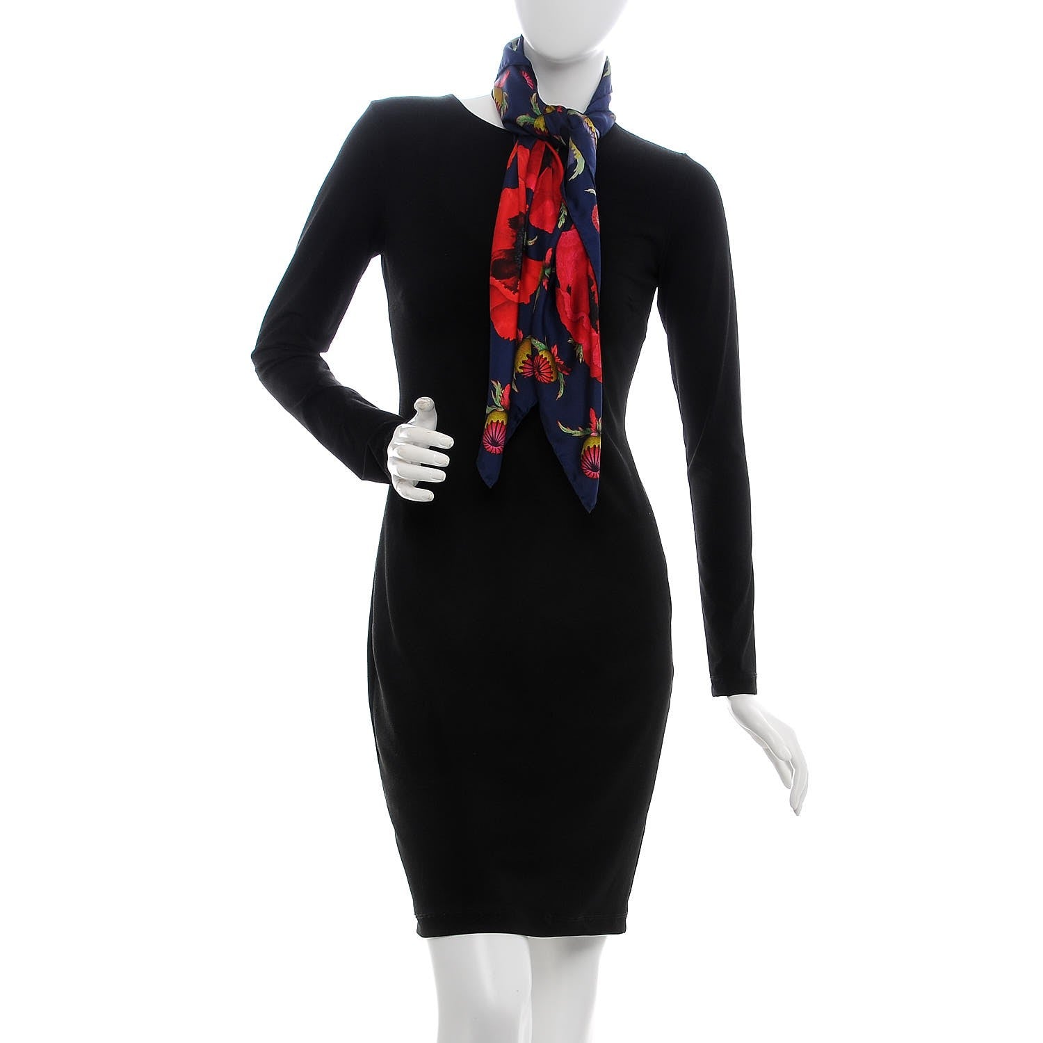 Gucci Silk Poppy Scarf Multi 2 of 4