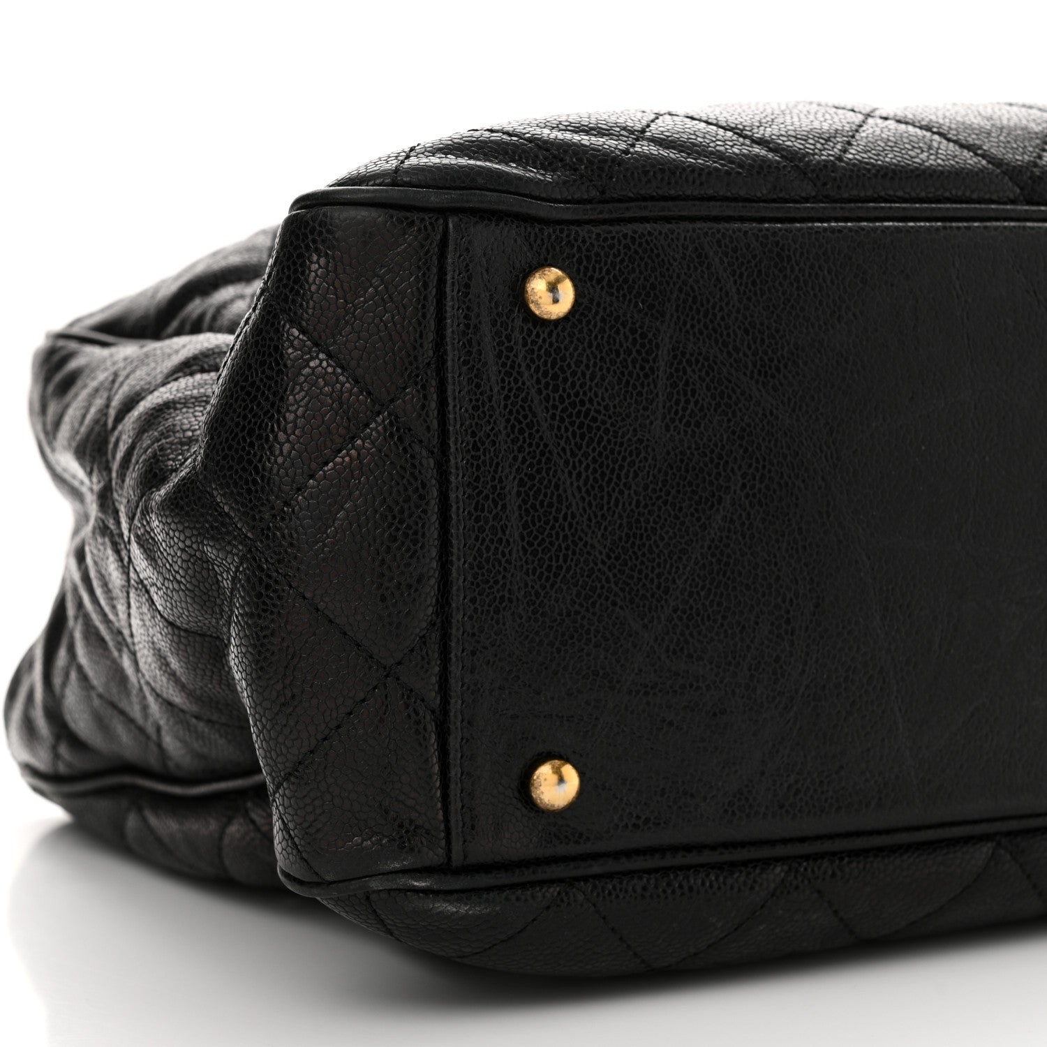 Chanel Glazed Caviar Quilted Small Shiva Tote Black 9 of 12