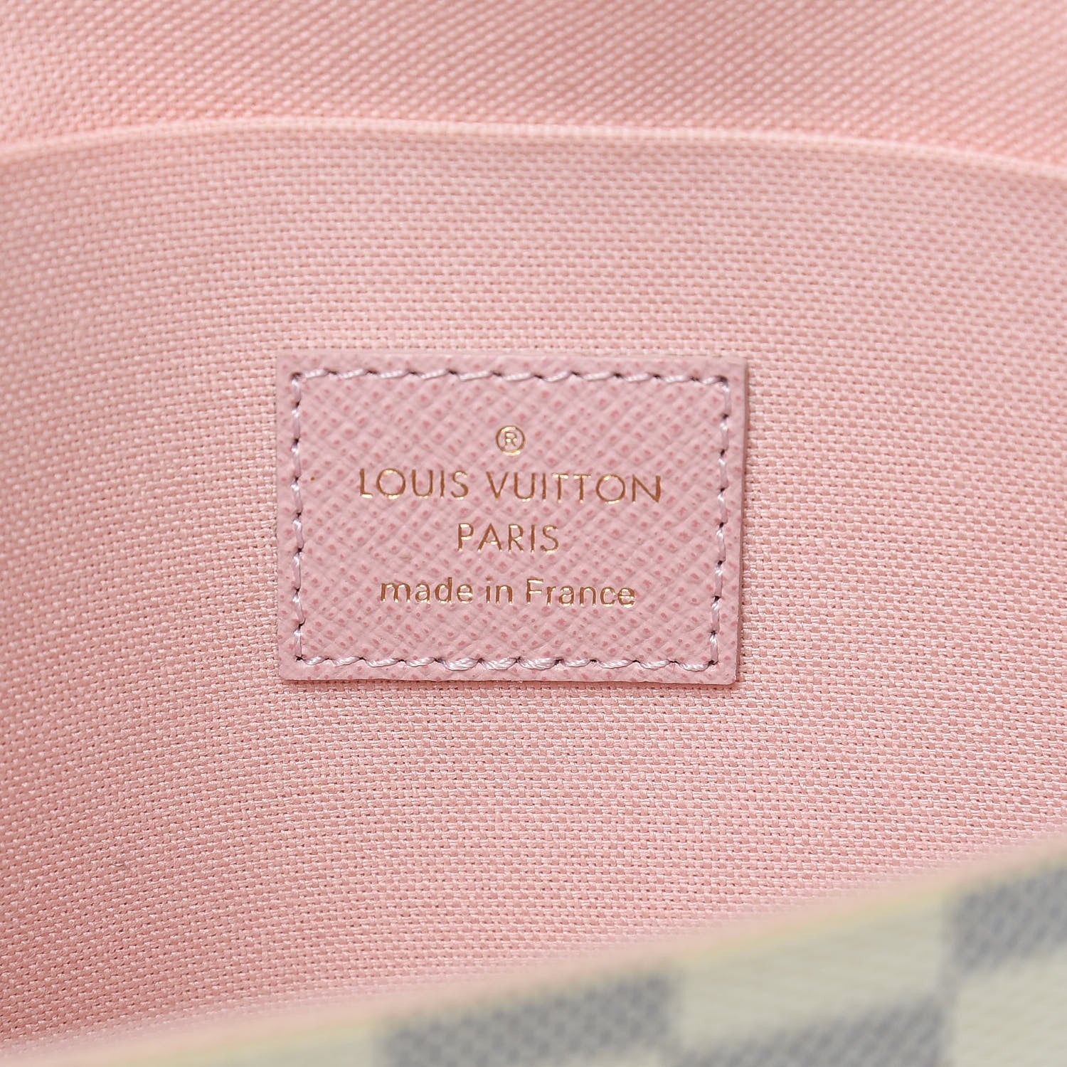 Louis Vuitton Damier Azur Pochette Felicie Chain Wallet Rose Ballerine 6 of 10