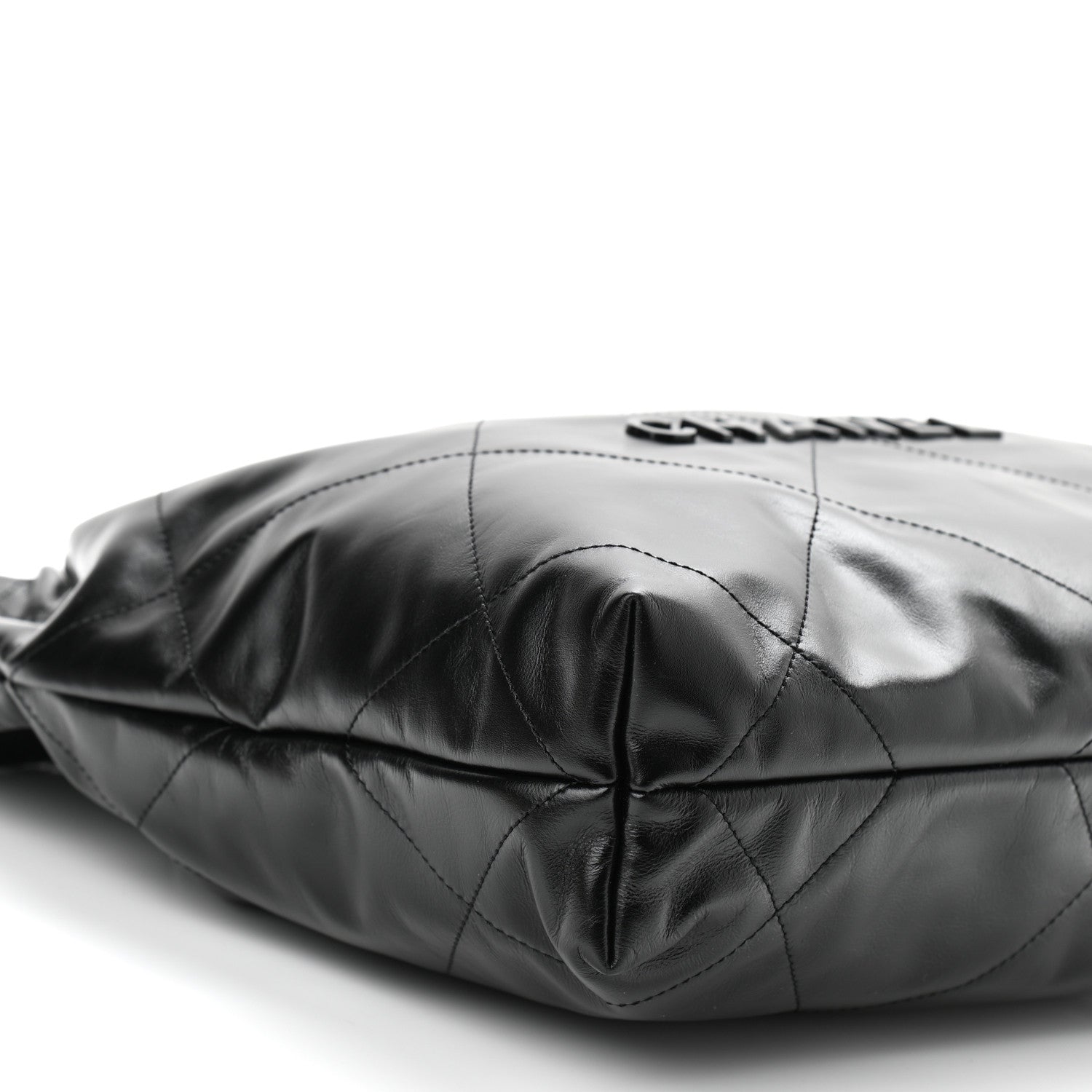 Chanel Shiny Calfskin Quilted Small Chanel 22 So Black 10 of 13