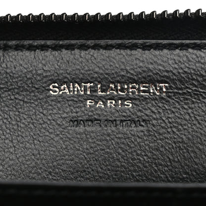 Saint Laurent Grain De Poudre Monogram Zip Coin Purse Black 6 of 7