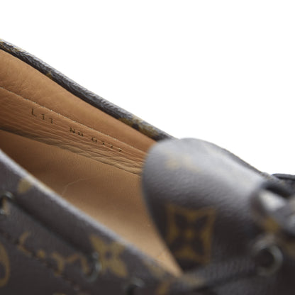 Louis Vuitton Monogram Mens Arizona Car Shoe Moccasin Loafers 12 Macassar 8 of 8