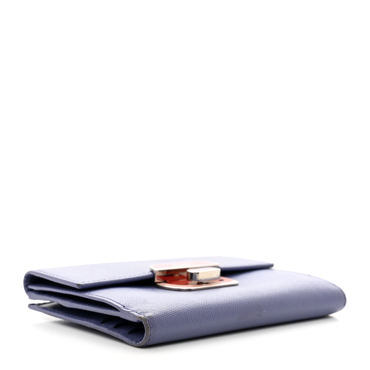 Saffiano Compact Flap Wallet Lilla