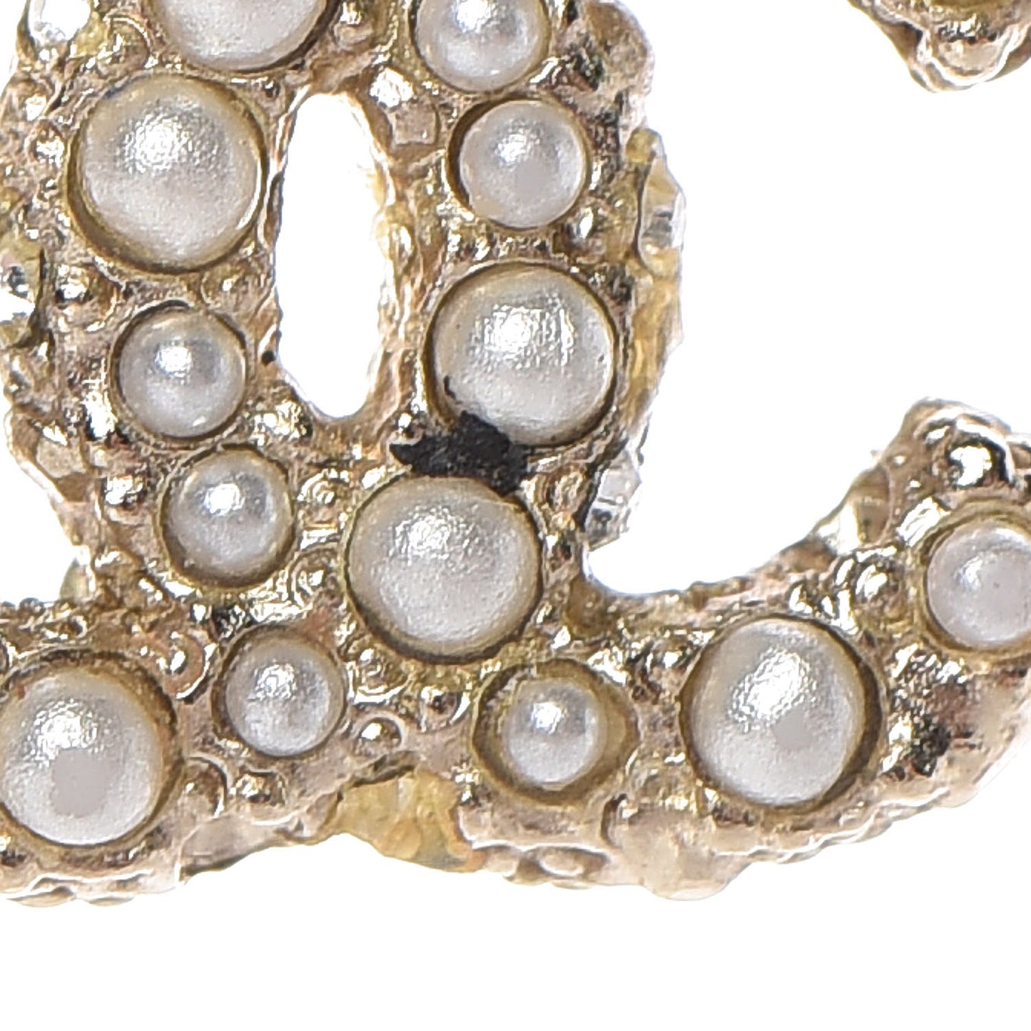 Pearl CC Earrings Light Gold