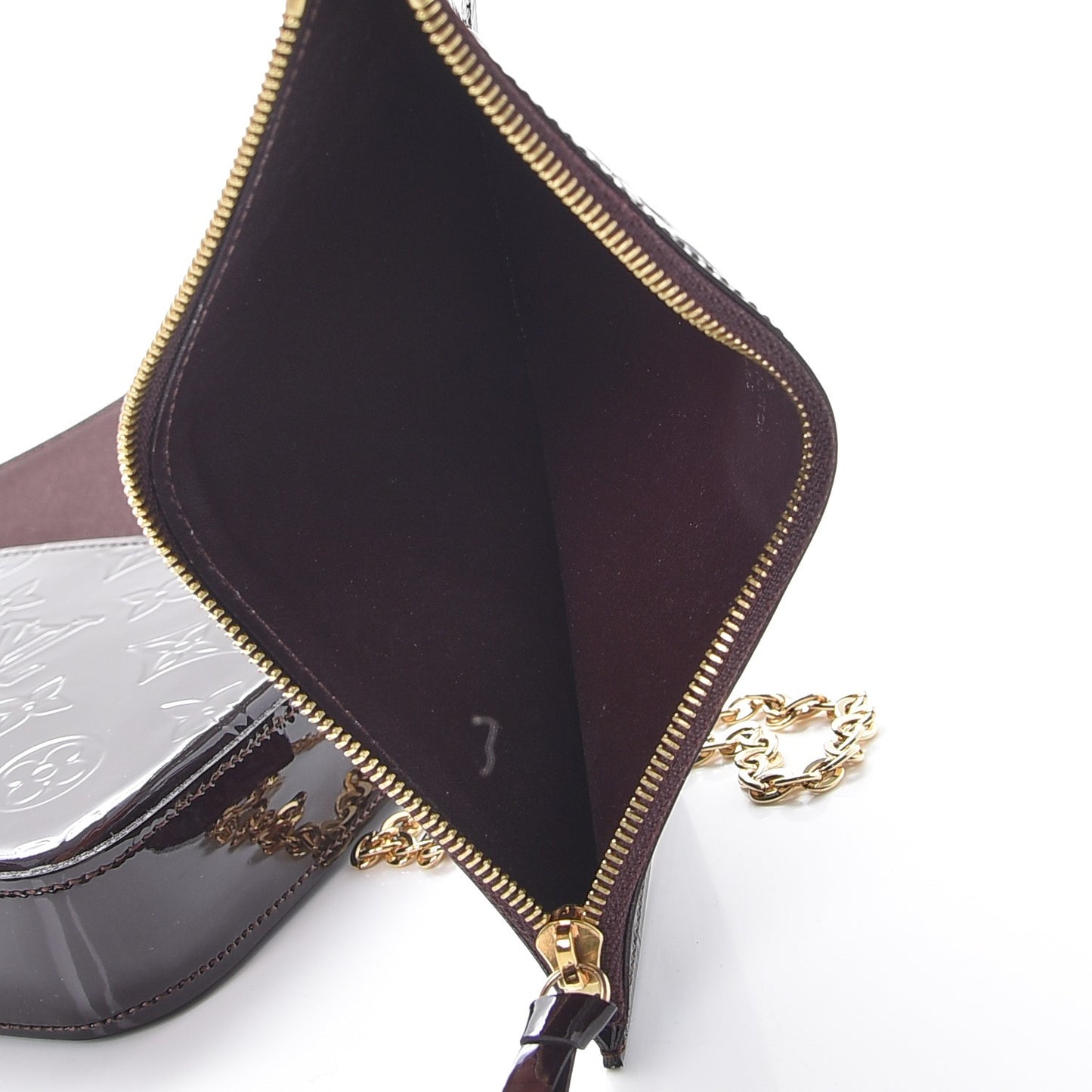 Vernis Pochette Felicie Chain Wallet Amarante