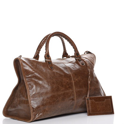 Balenciaga Agneau Classic Hardware Work Olive Brown 3 of 9