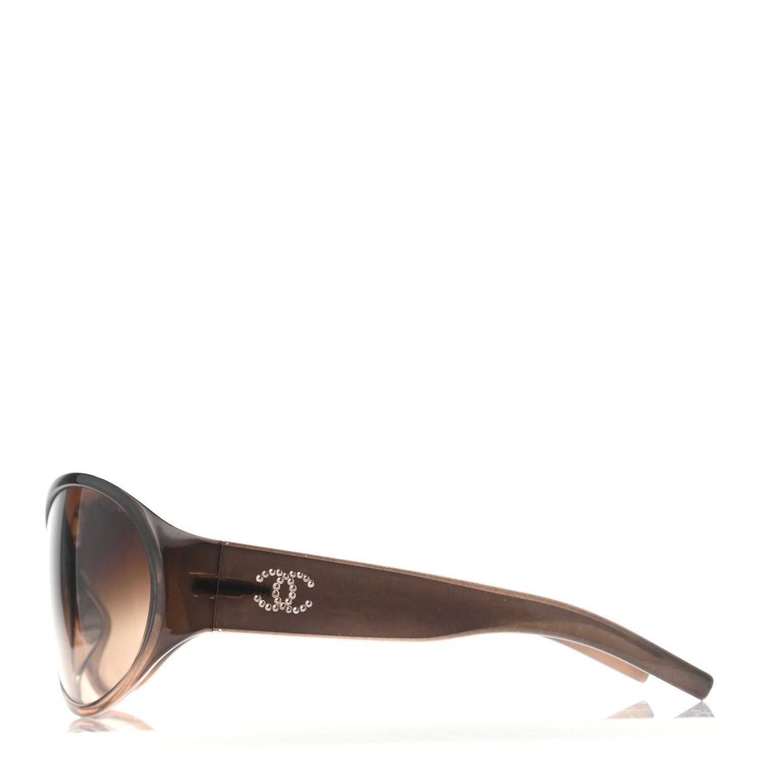 Chanel CC Crystal Sunglasses 6016 Brown 3 of 4