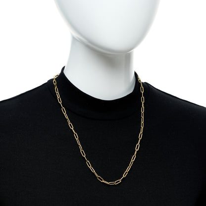 Roberto Coin 18K Yellow Polished and Fluted Paperclip Chain Necklace 2 of 5