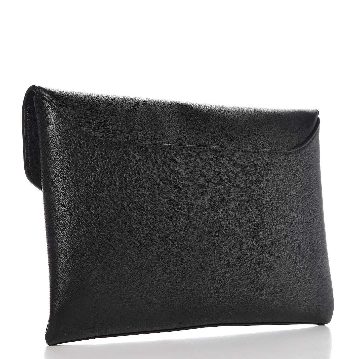 Sugar Goatskin Medium Antigona Envelope Clutch Black