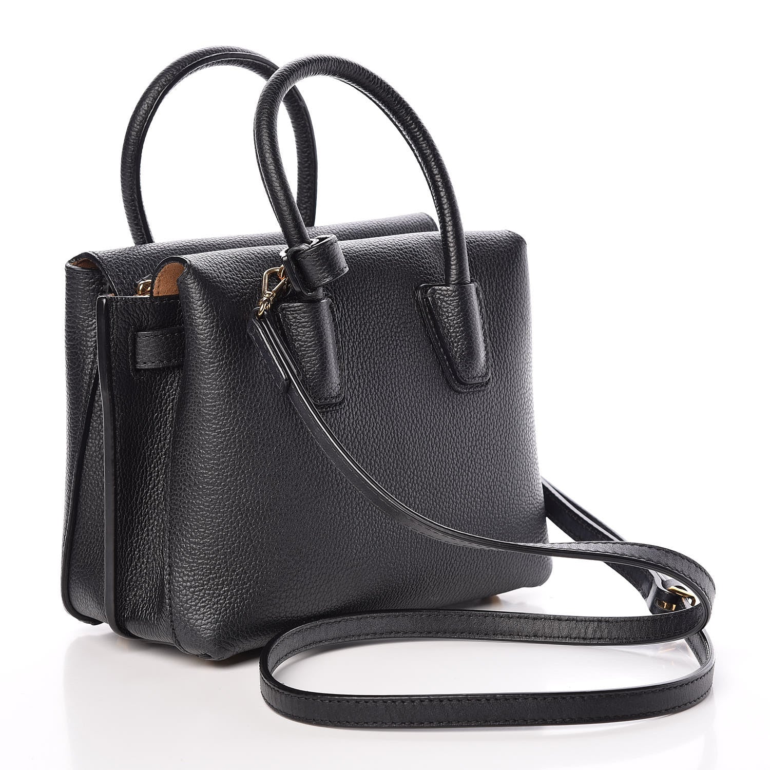 MCM Grained Calfskin Mini Milla Tote Black 3 of 11